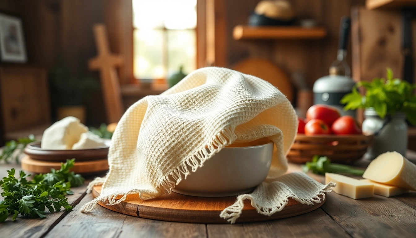 Kaasdoek gebruikt in de keuken voor het maken van kaas en het uit laten lekken van ingrediënten.