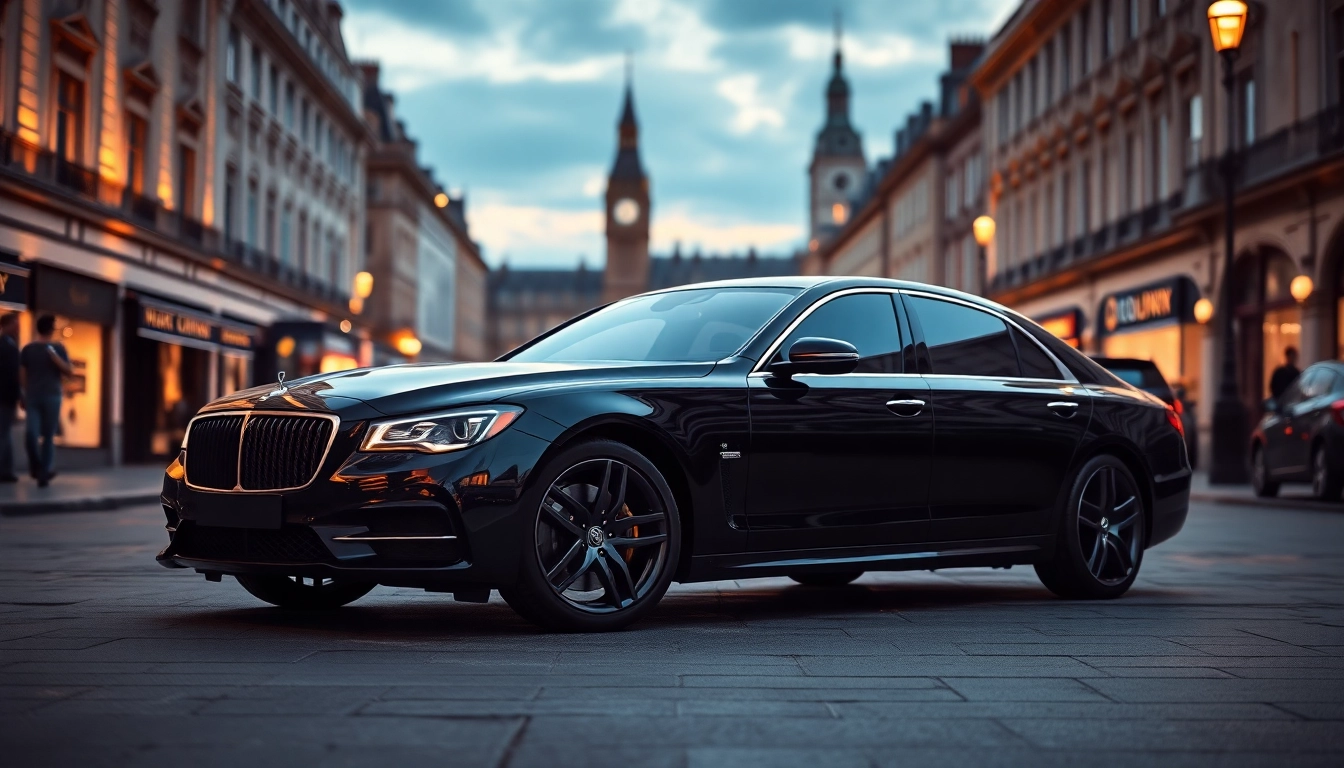 Experience a premium luxury chauffeur service london with elegant car in iconic London setting.